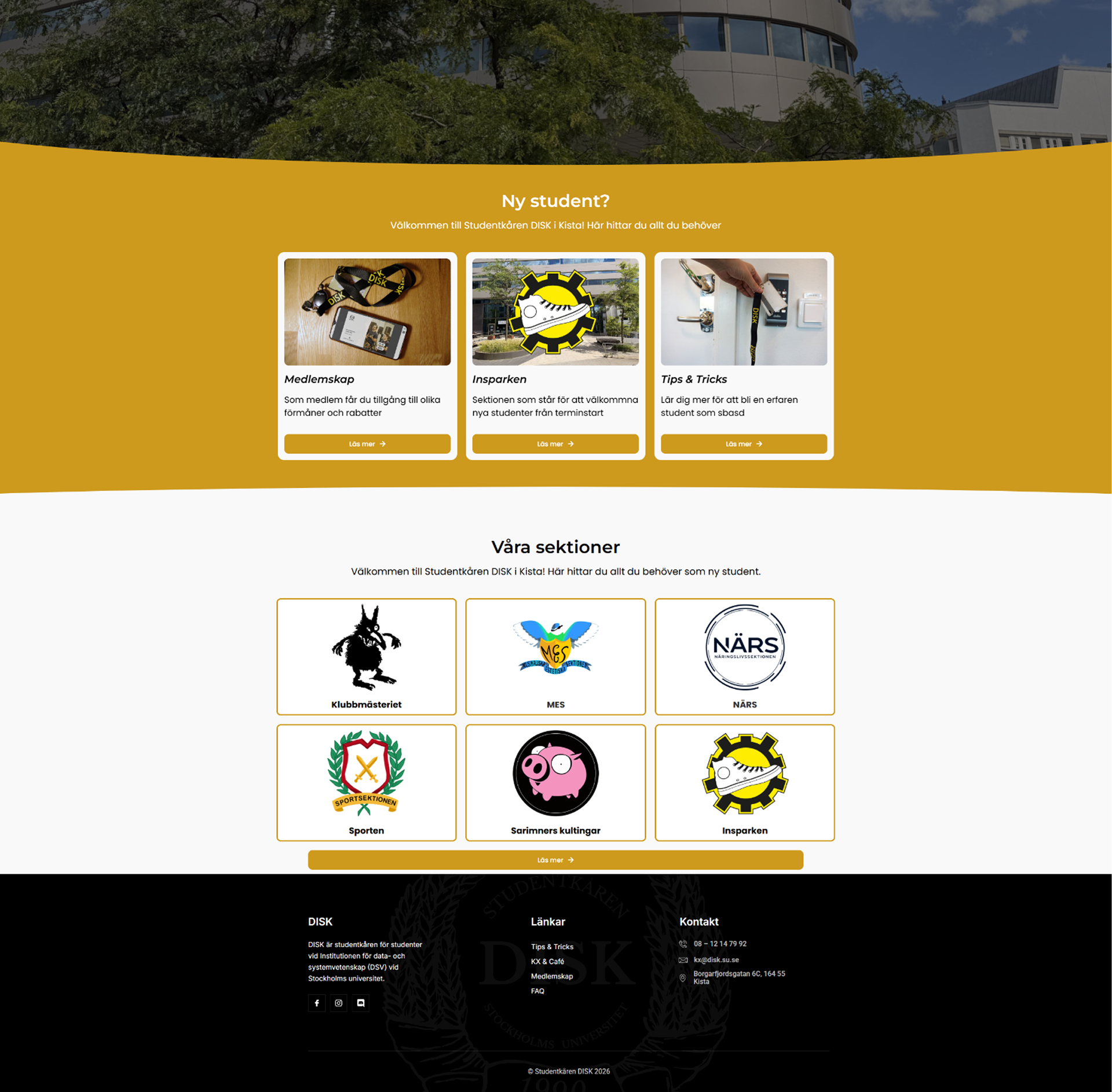 Refined homepage design for the DISK redesign