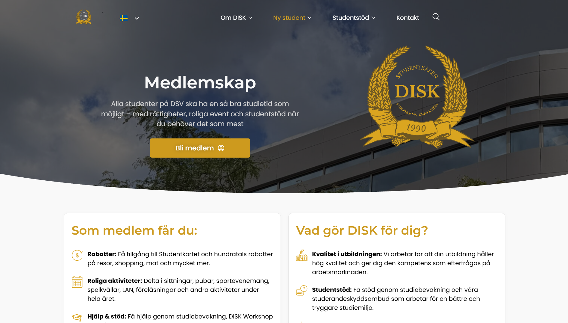 Final membership page from the DISK redesign